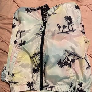 Justice Flamingo windbreaker jacket